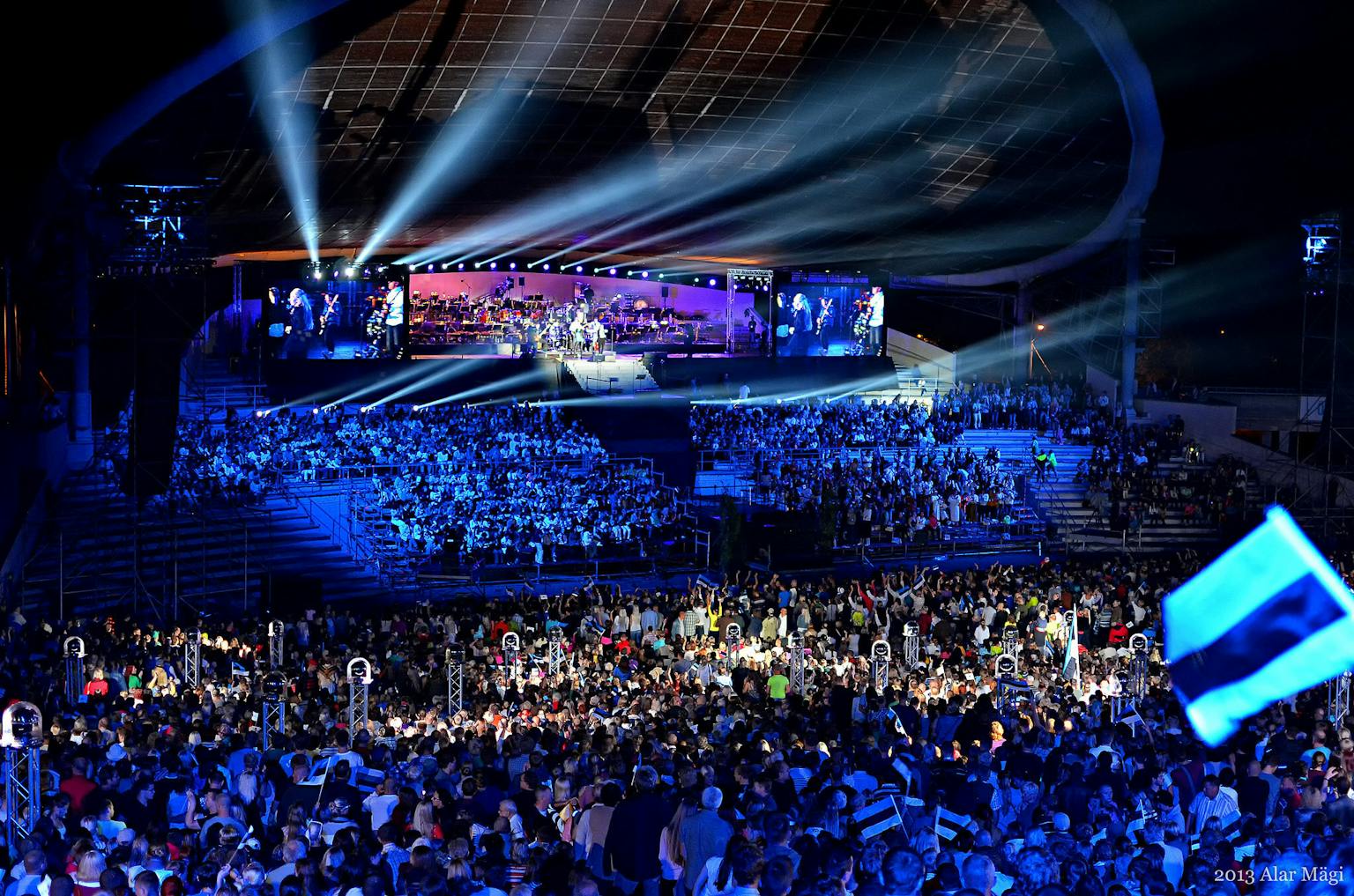 Sfeerbeeld van het Eurovisie Songfestival.