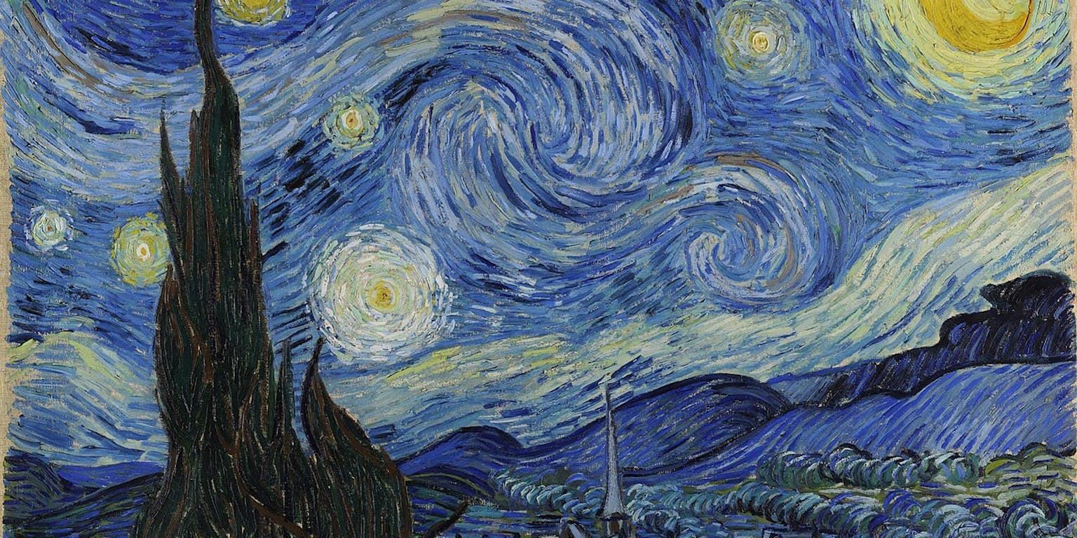 De sterrennacht. Een schilderij van Vincent van Gogh.