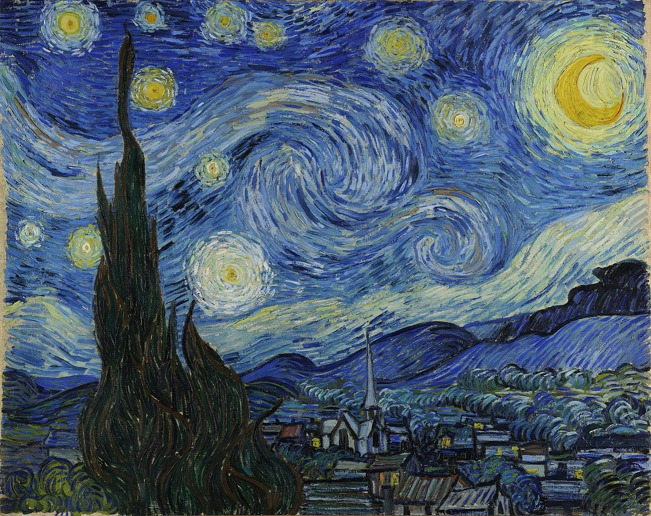 De sterrennacht. Een schilderij van Vincent van Gogh.