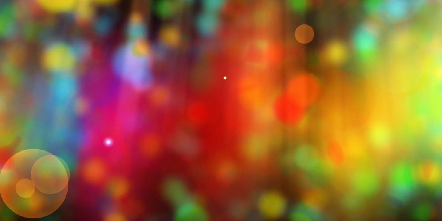 Een abstract beeld van kleurrijke lichten.