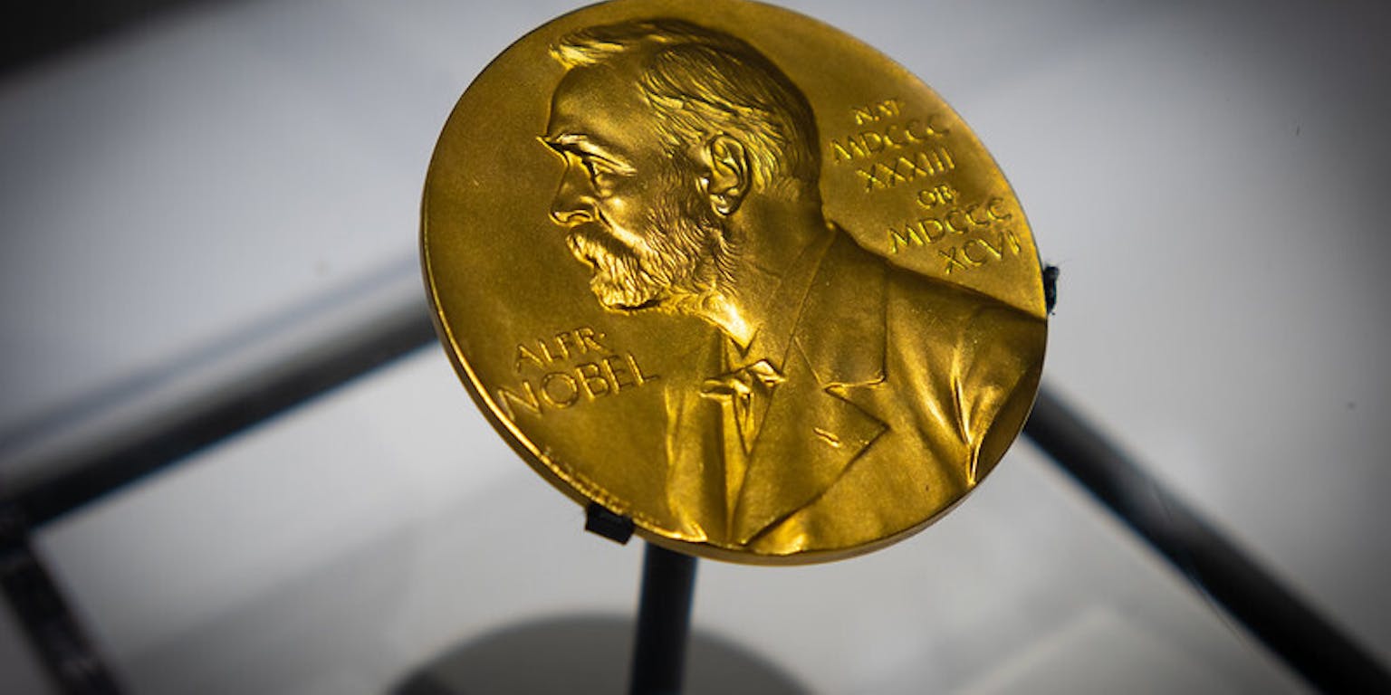 De gouden Nobelprijsmedaille