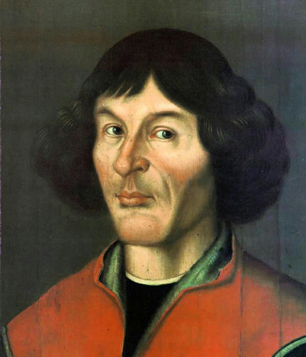 Een schilderij. Een portret van Nikolaus Kopernikus.