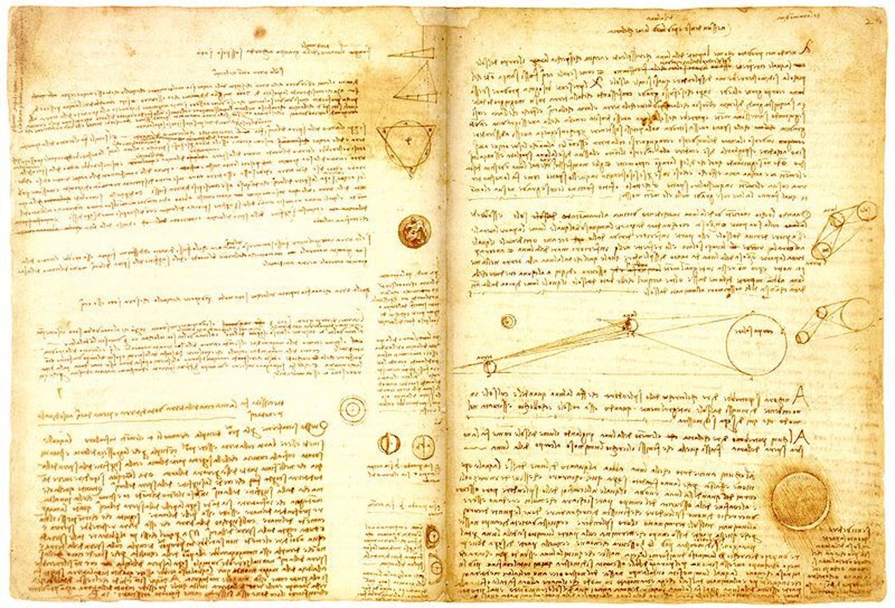 Leonardo da Vinci's boek over astronomie.