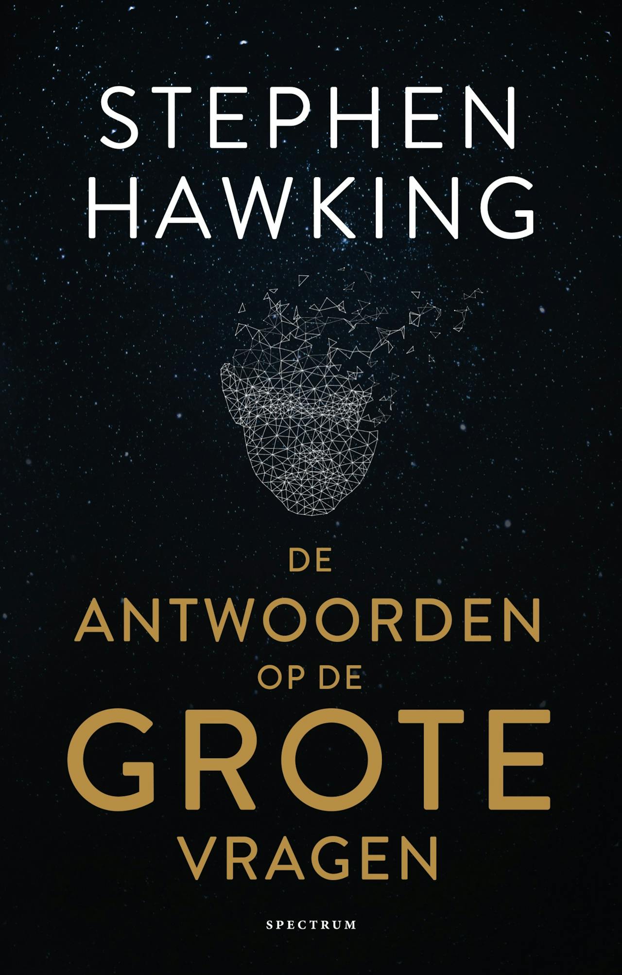 De cover van het boek 'De antwoorden op de grote vragen' van Stephen Hawking.