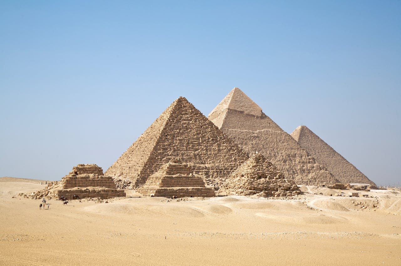 De piramides van Gizeh in Egypte.