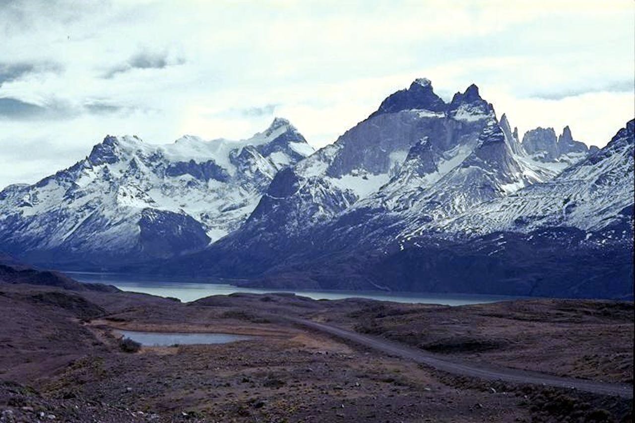 Andesgebergte bij Punta Arenas, Chili.