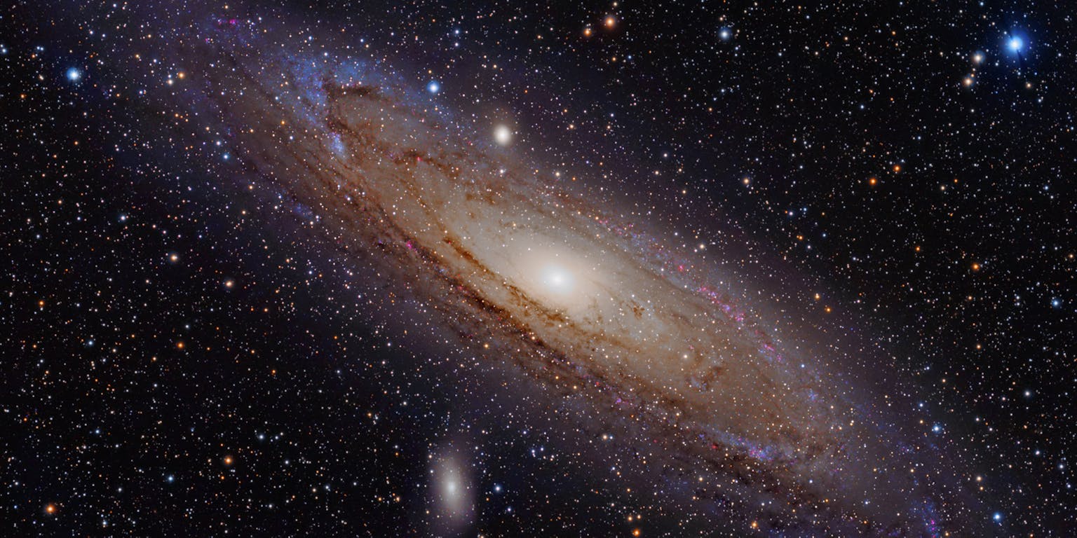 Het Andromeda-sterrenstelsel.