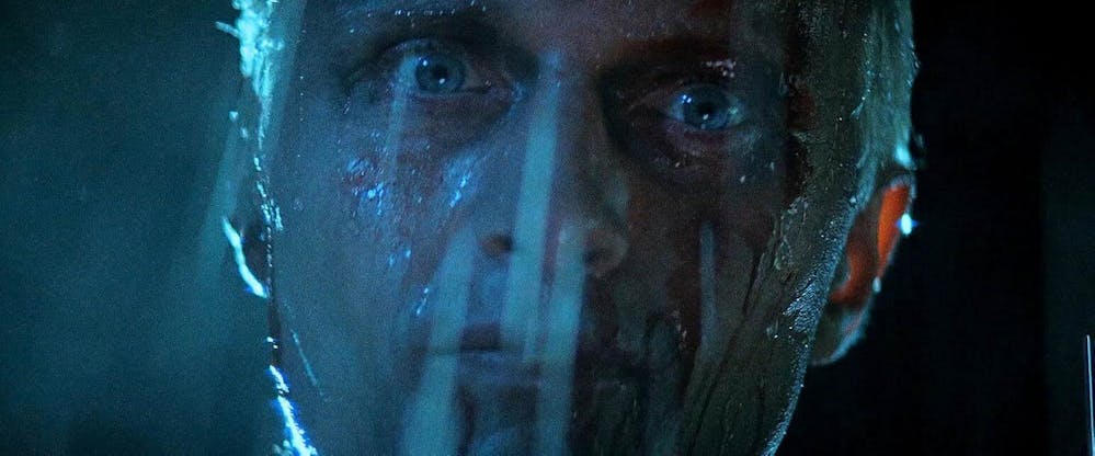 Androïde 'replicant' Roy Batty, gespeeld door Rutger Hauer, uit de film Blade Runner (1982)