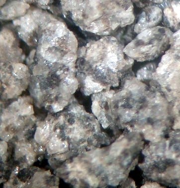 Zandsteen onder de microscoop.