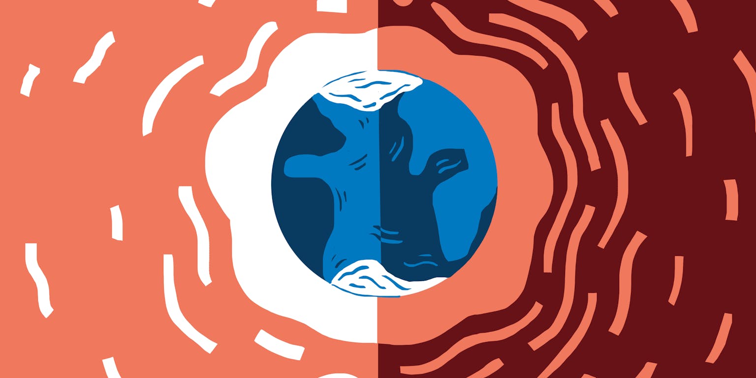 Een illustratie van de aarde.