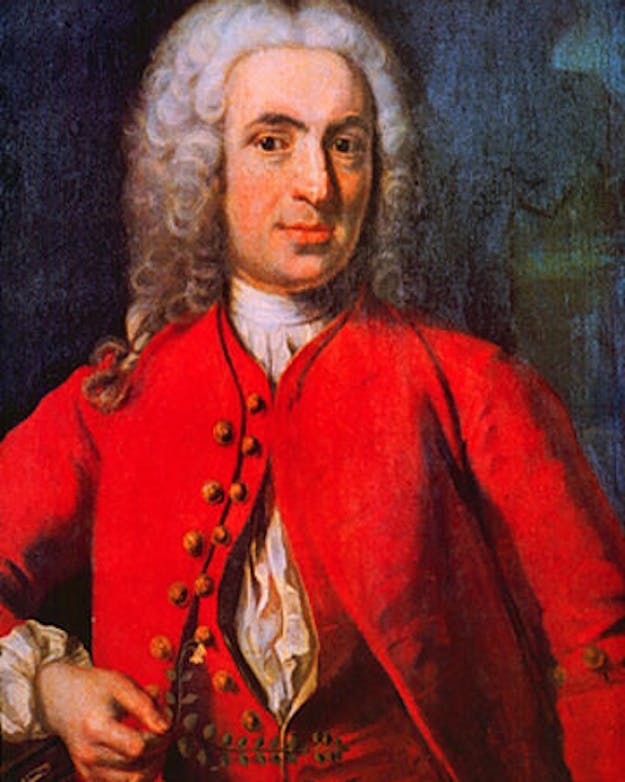 Portret van Carolus Linnaeus. Gemaakt in 1739 ter ere van zijn huwelijk met Sara Elisabeth Moraea. Schilderij van Carolus Linnaeus