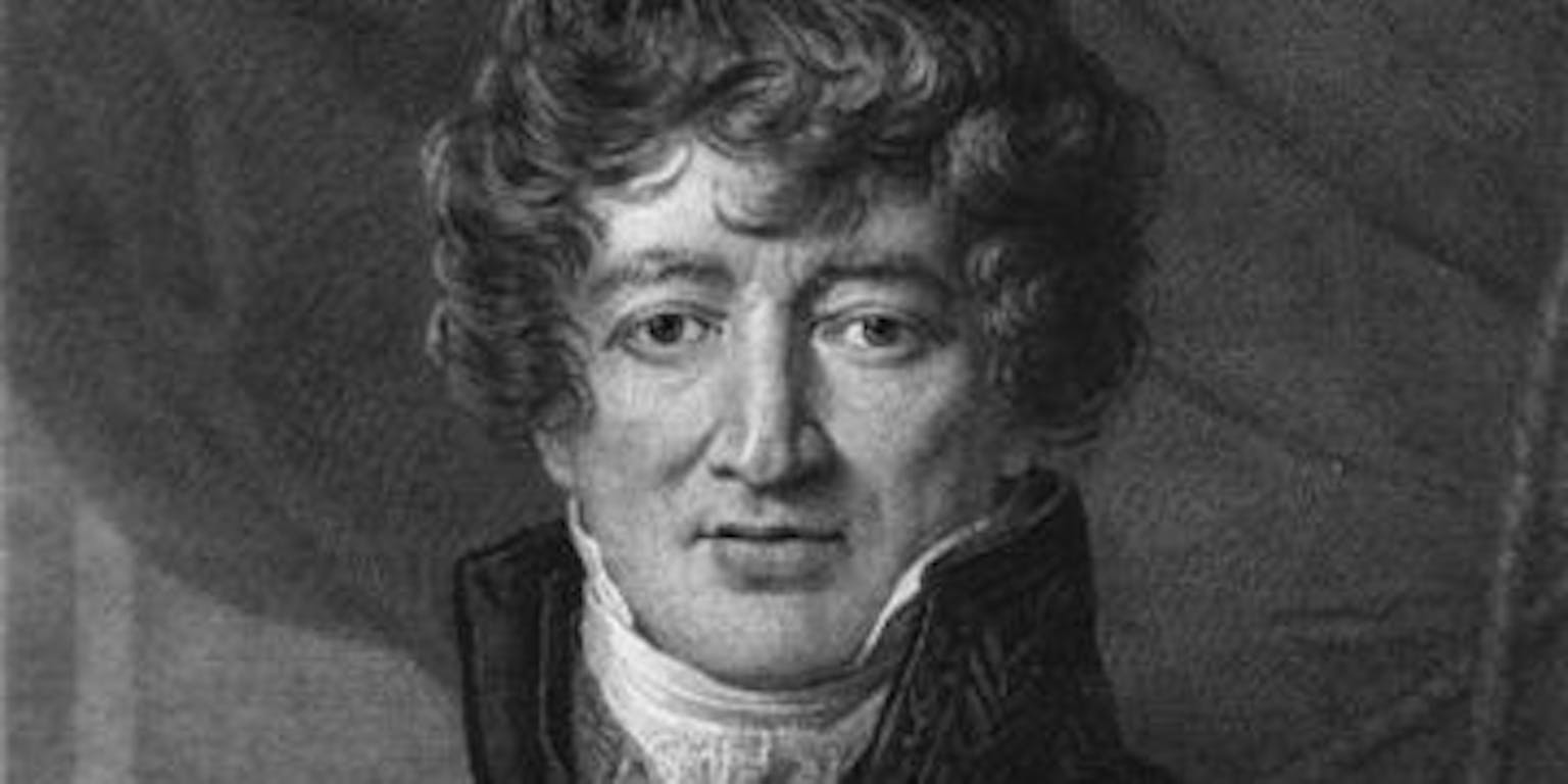 Schilderij van Georges Cuvier met wilde haardos.