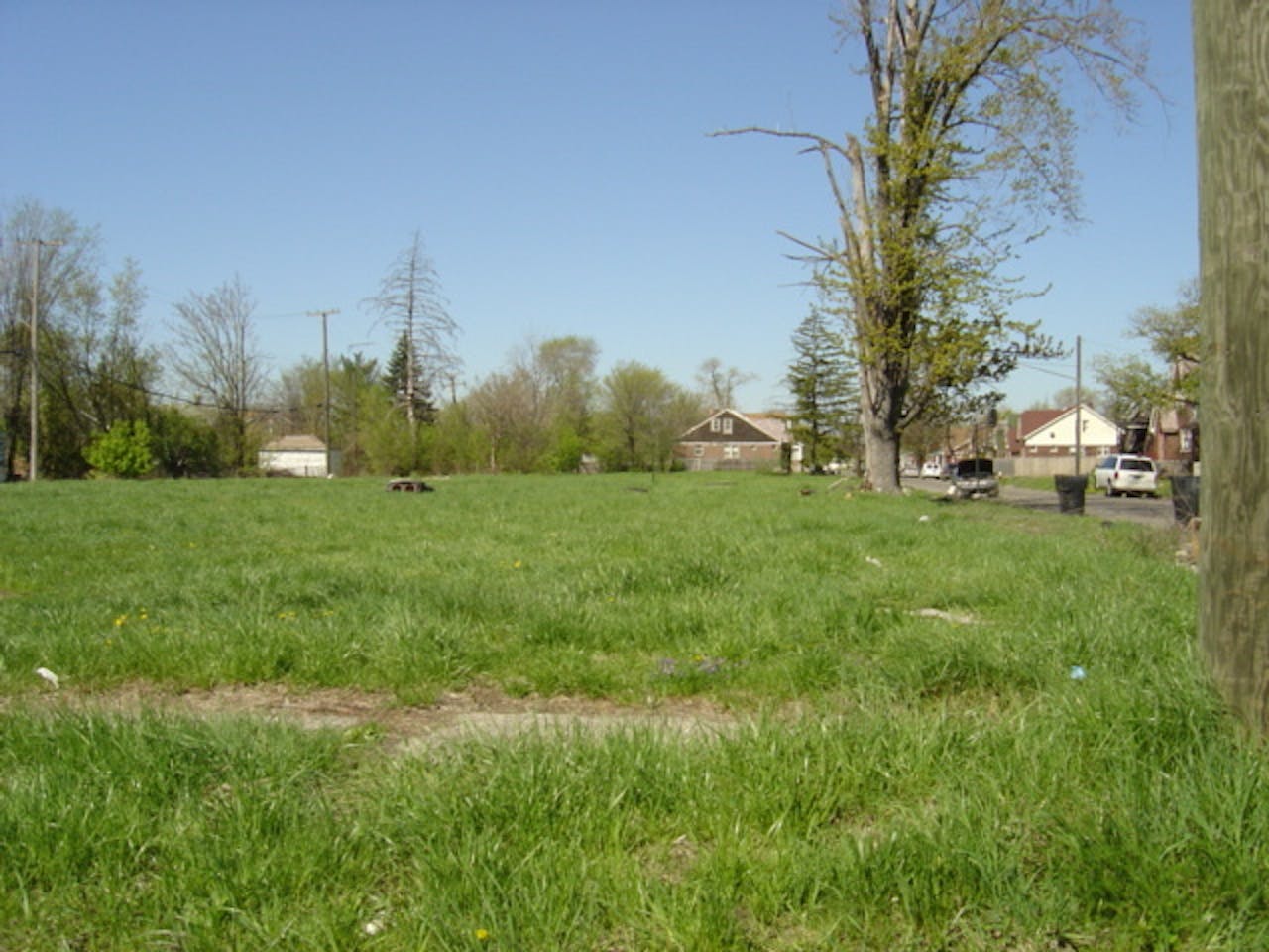 Een urban prairie in Detroit.