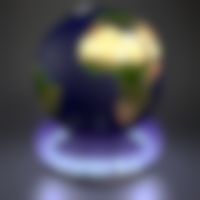 Een 3D-model van de aarde op het gasfornuis.