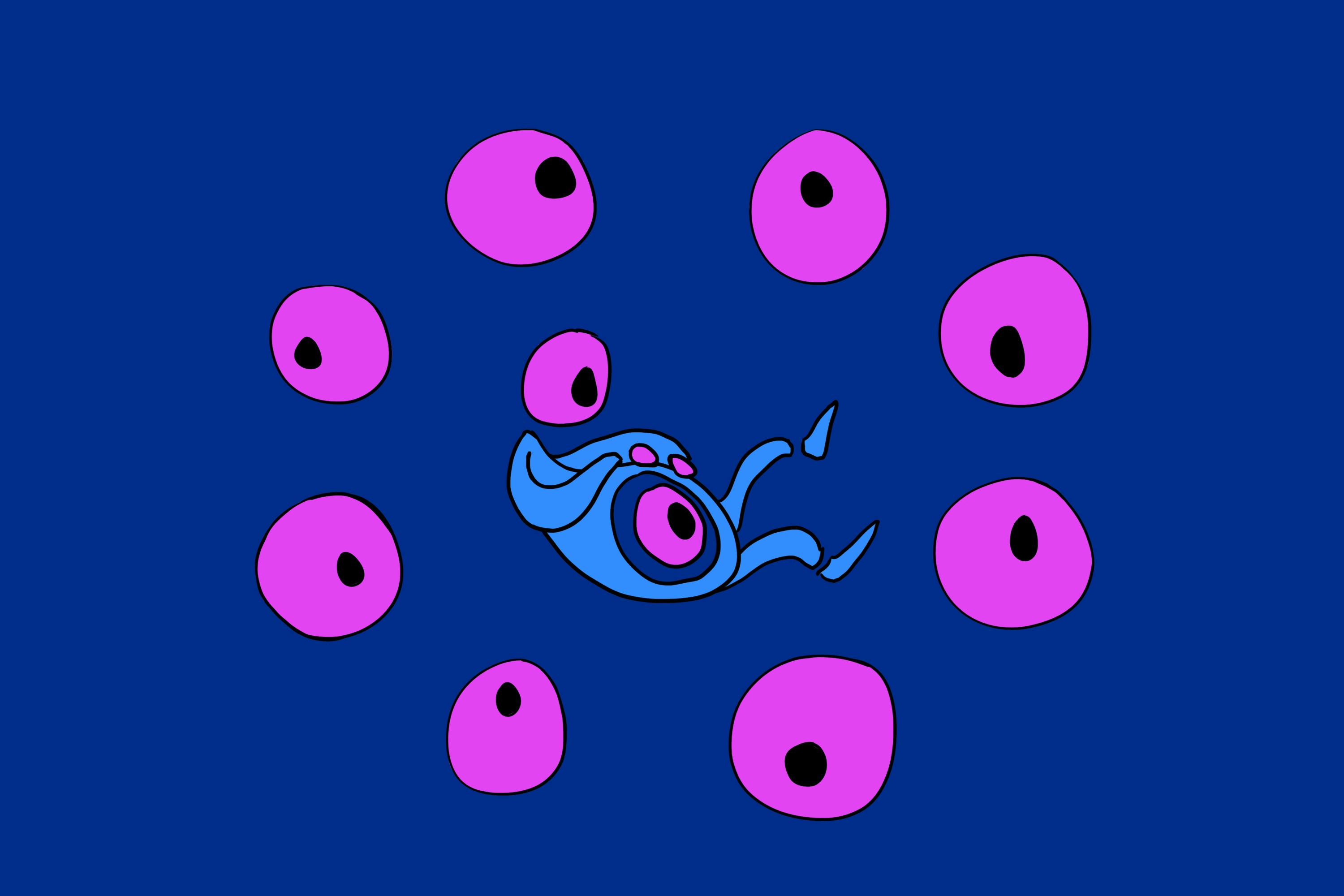 Embryo en stamcellen in donker