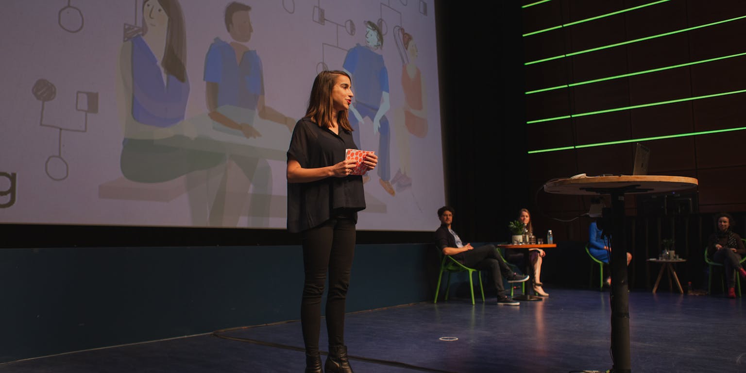 Eveline van Rijswijk tijdens DNA-festival