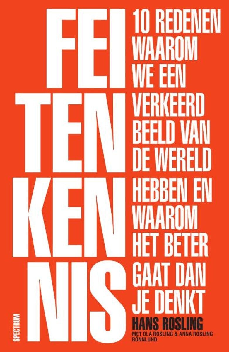 De cover van het boek 'Feitenkennis' van Hans Rosling.