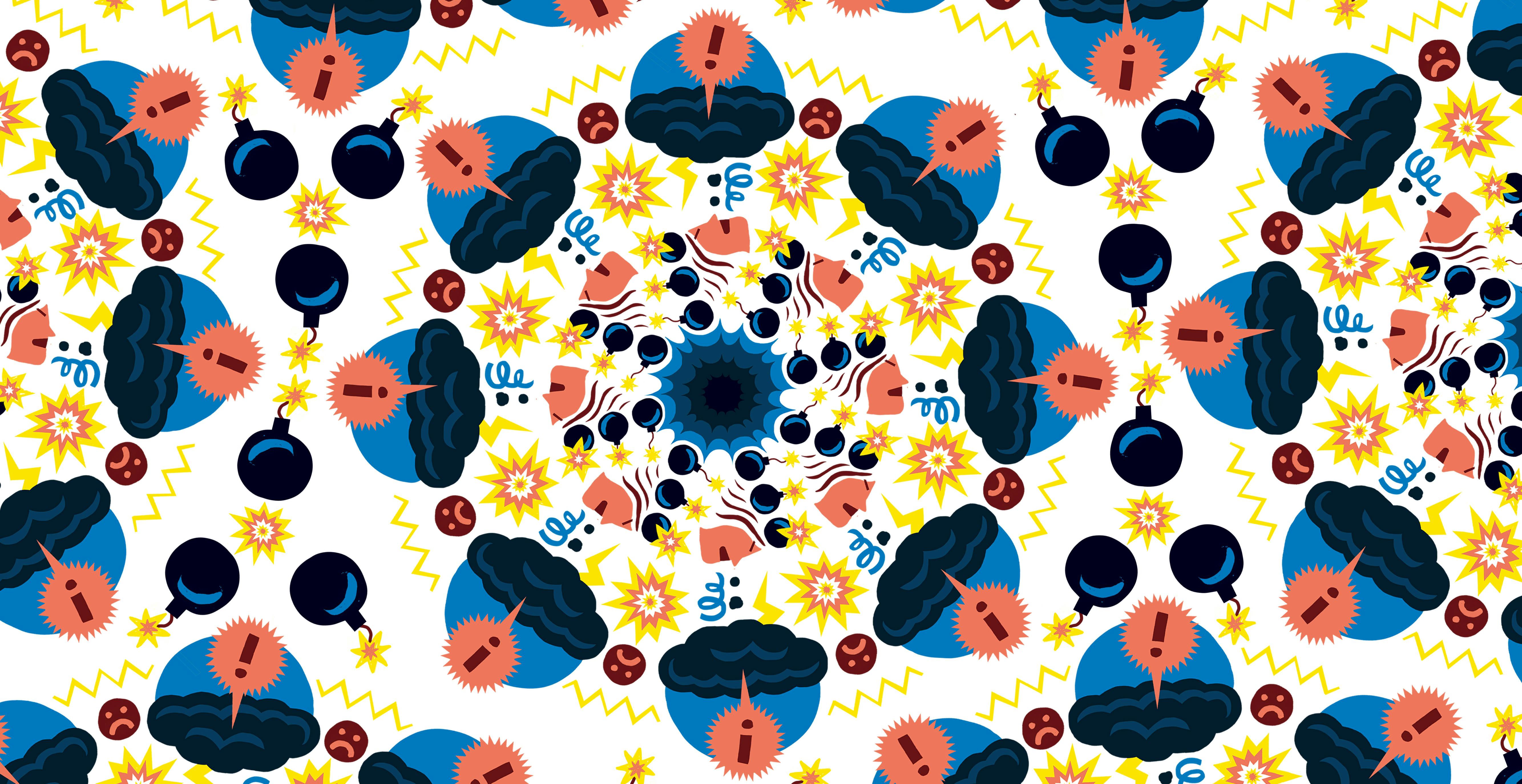 Een mandala waarin de uitingen van woede centraal staan.