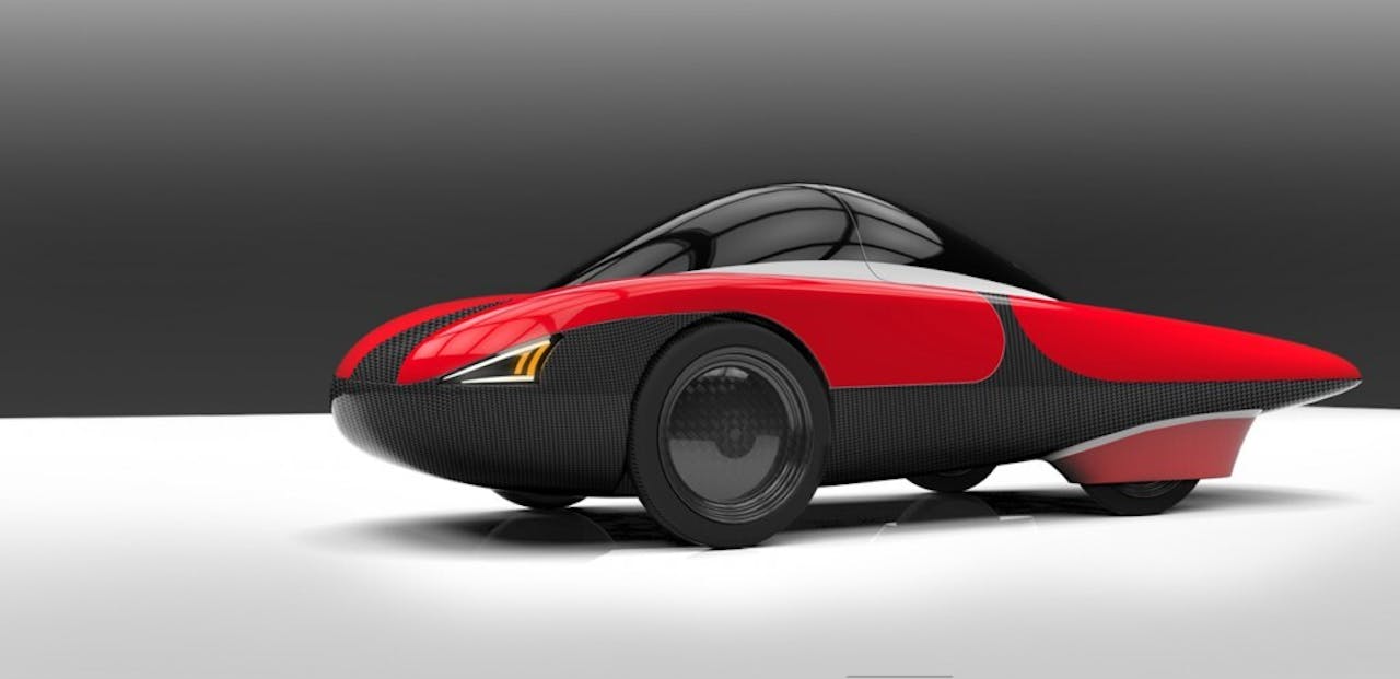 De H2ZERO doet mee in de UrbanConcept-klasse. De waterstofauto weegt minder dan 100 kilo.