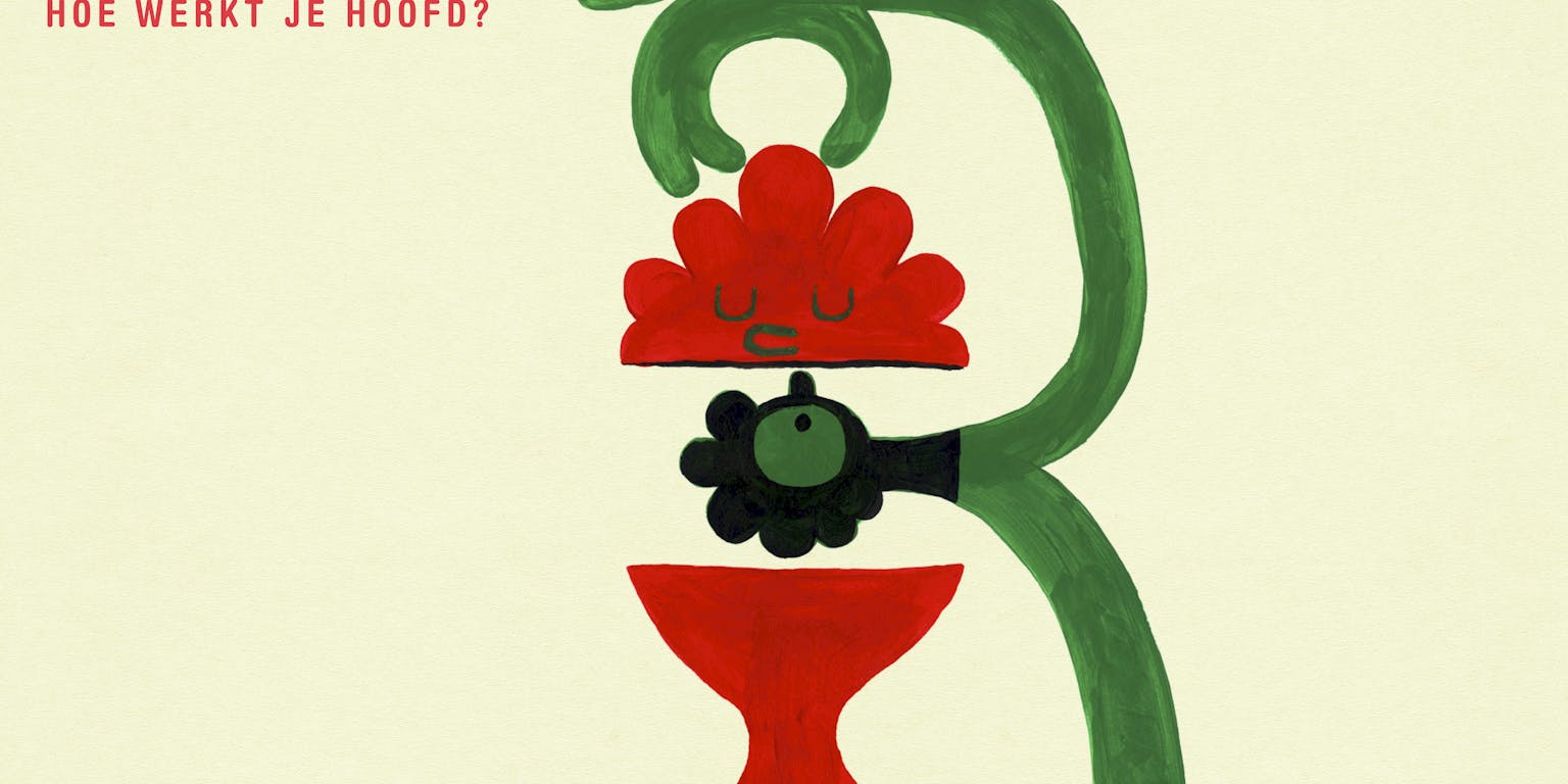 Illustratie met groen en rode kleuren.