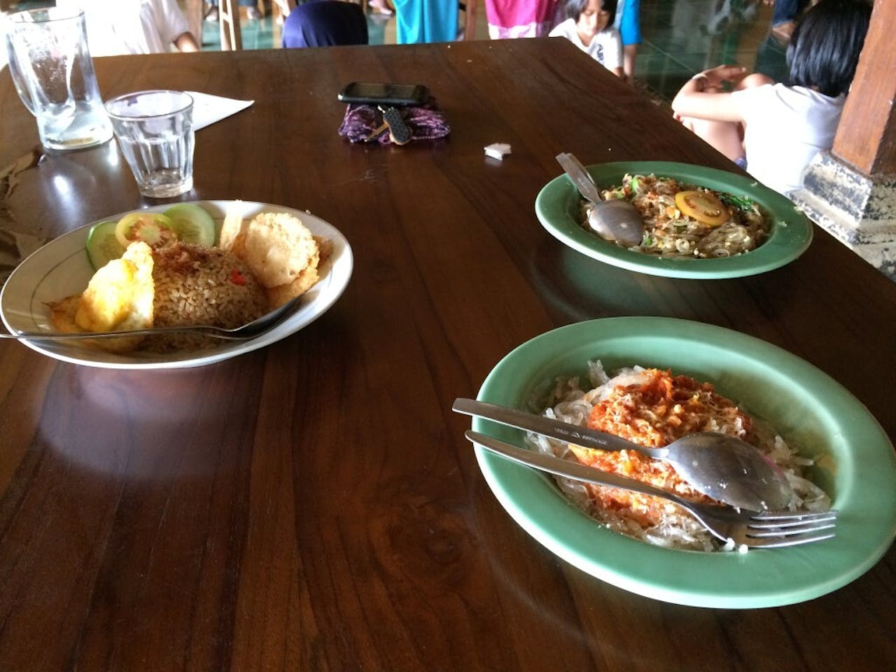 Lunch met rijst.