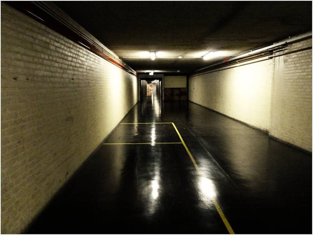 <p>Alle gebouwen van Radboud universiteit en ziekenhuis zijn verbonden door een ondergronds gangenstelsel. Af en toe zie je mensen voorbijvliegen op steps, razendsnel op weg naar hun bestemming. Iedereen lijkt de weg te kennen, weet hoe je van nummer 61 naar nummer 399 komt. En weer terug. De fotgrafe niet, die is hier voor het eerst.</p>