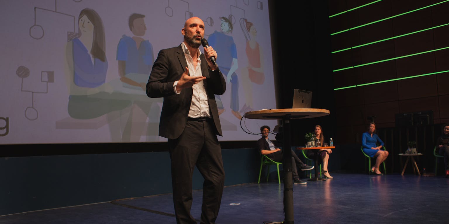 Leon Heuts tijdens de DNA-festival