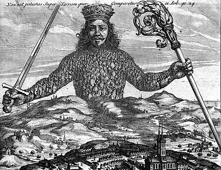 Uitsnede omslag boek Leviathan door Thomas Hobbes