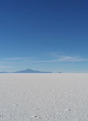 De zoutvlakte van Uyuni in Bolivia.