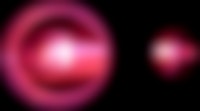 Een close-up van gemagnetiseerd plasma met roze licht in een donkere ruimte.