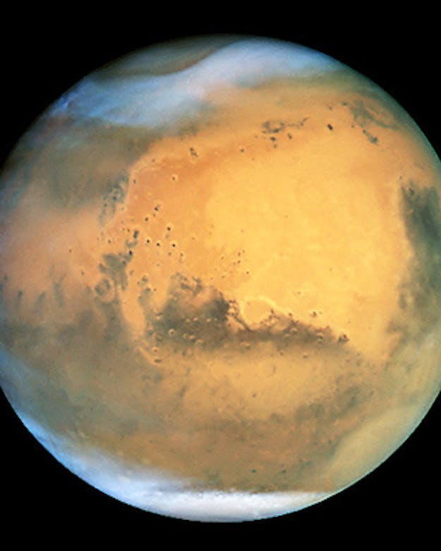 Mars, gezien door door Hubble ruimtetelescoop