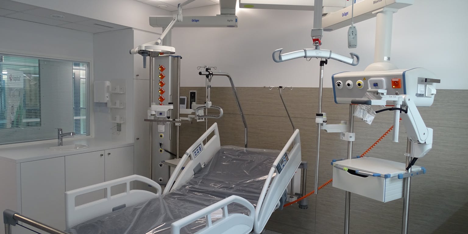 Een intensive care unit in het Algemeen ziekenhuis St-Maarten in Mechelen.