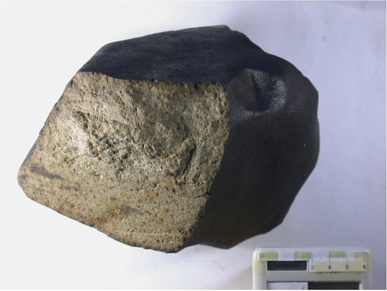 Een afbeelding van een meteoriet.