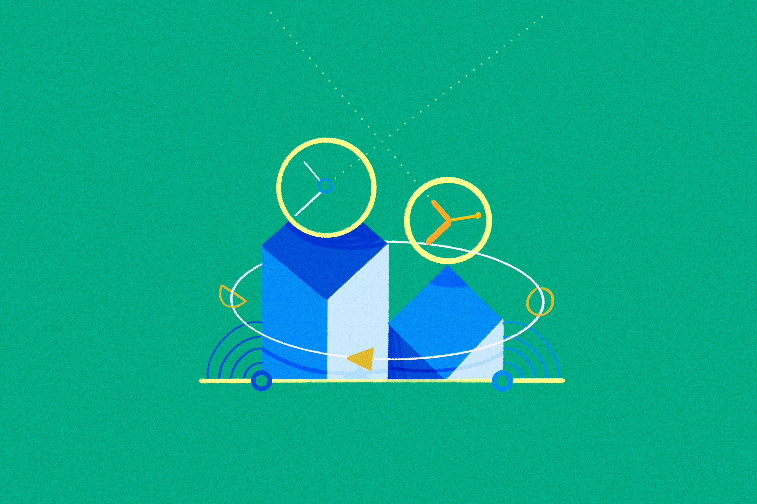 Tekening van klokken