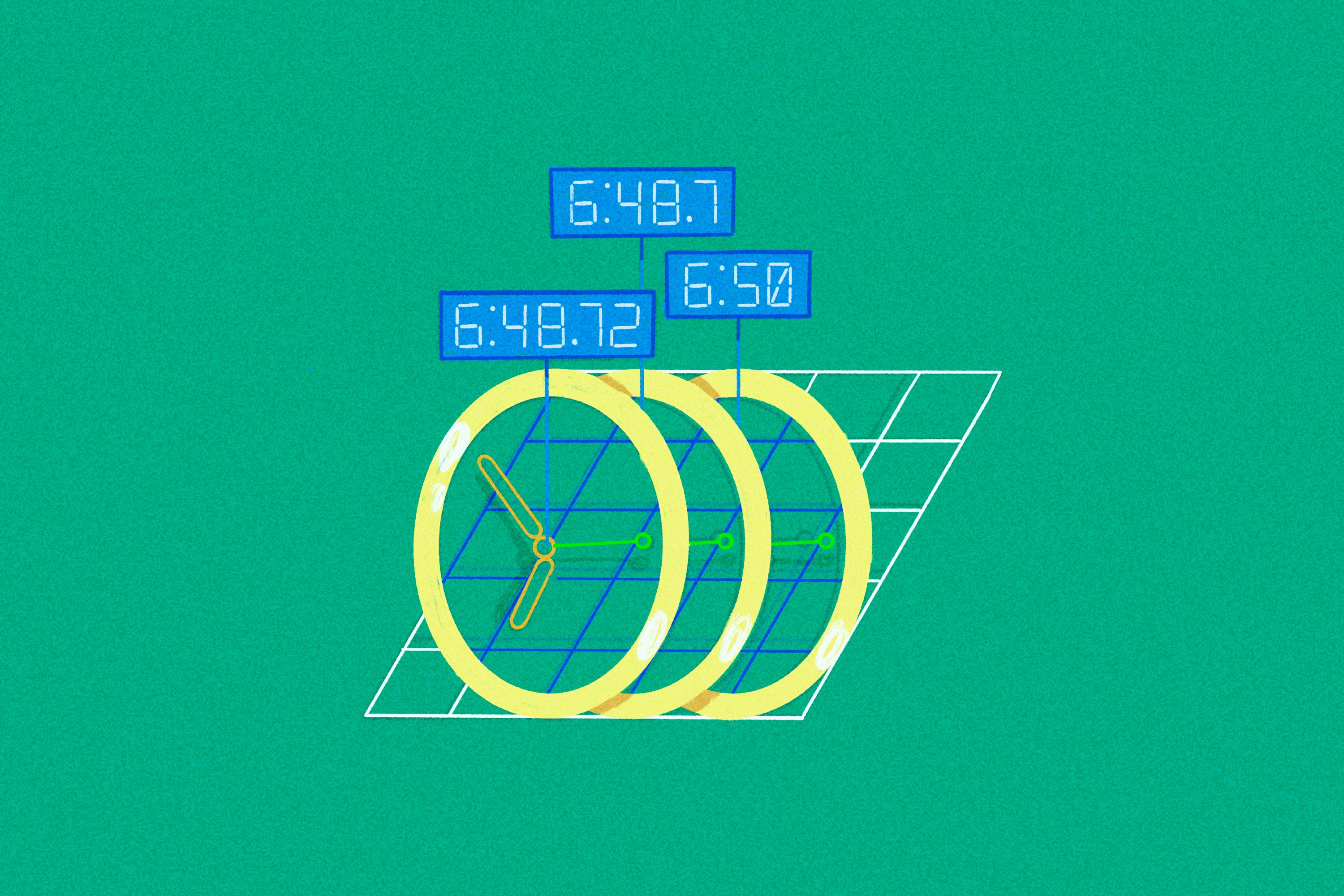 Tekening van tijdservers
