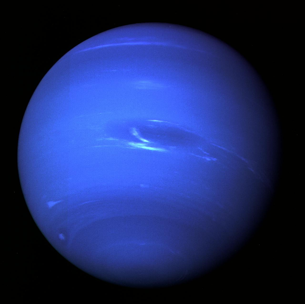 Een afbeelding van Neptunus gemaakt door het ruimtevaartuig van de NASA.