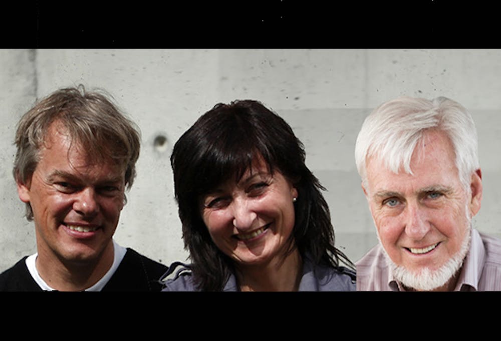 <p>Nobelprijswinnaars 2014 Edvard Moser, May-Britt Moser en John O’Keefe.</p>