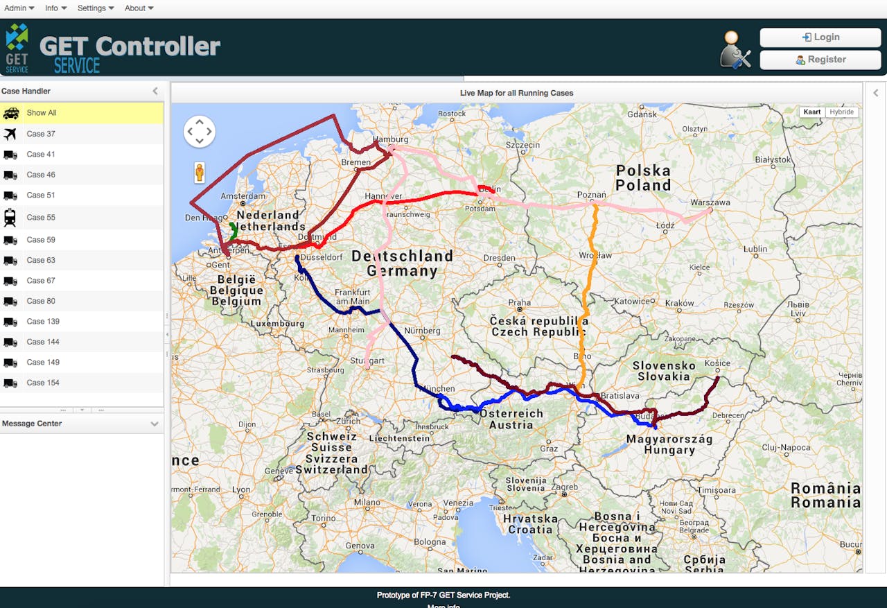 Zo ziet het nieuwe platform voor de transportsector er uit. Het prototype bekijken kan hier.