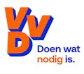 Een afbeelding van de VVD met daarbij de tekst 'doen wat nodig is'.