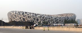 Het olympisch stadion in Peking.
