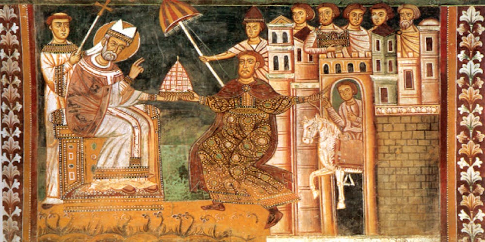 <p>San Silvestro kapel van Santi Quattro Coronati, Rome</p>