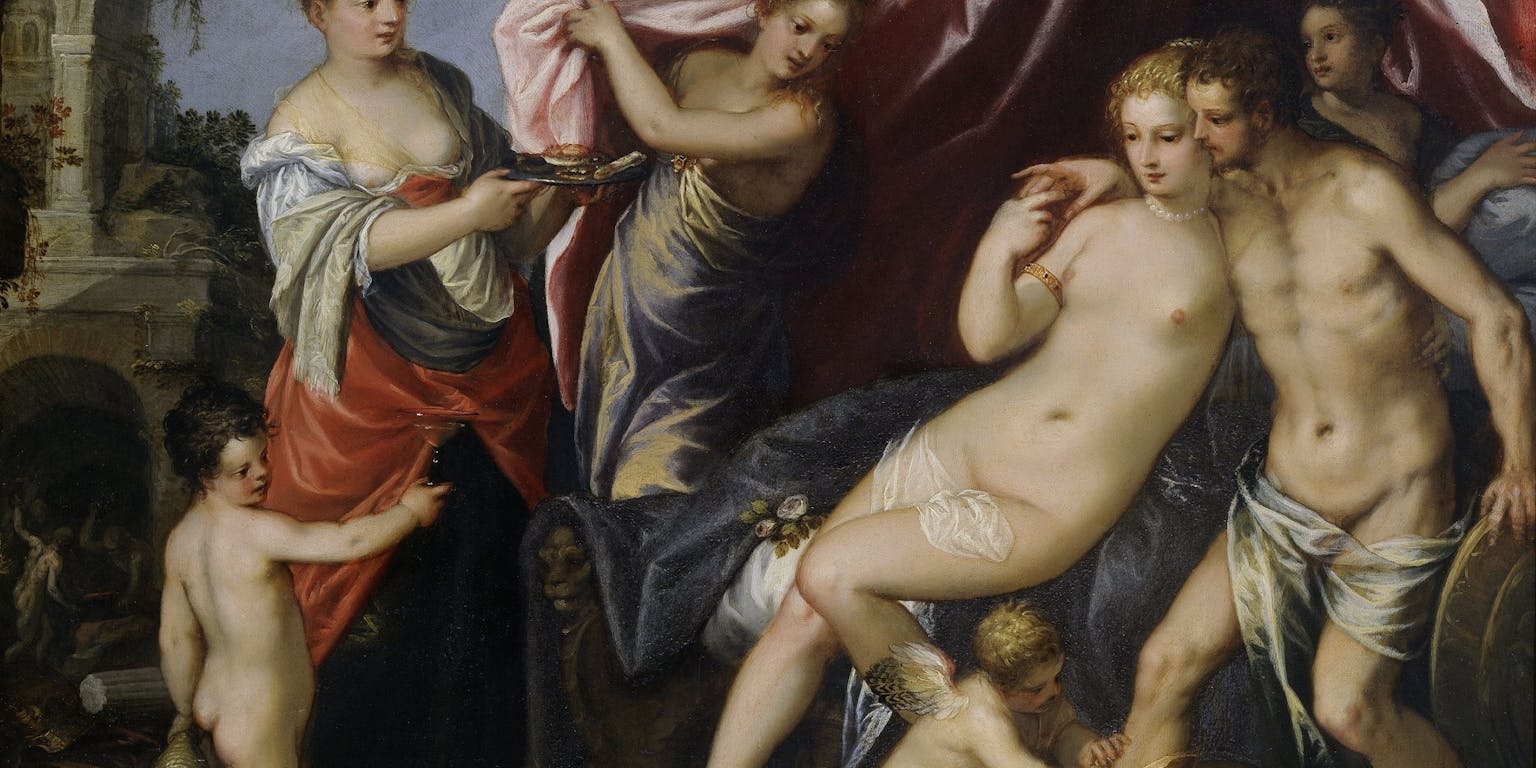 Venus en Mars schilderij van Hans Rottenhammer.