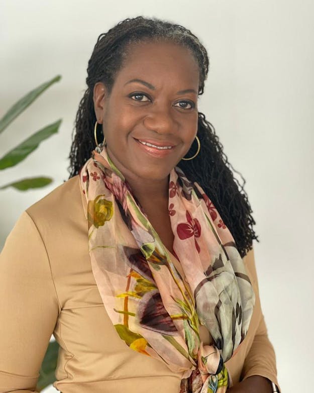 Portret van Sherida Pengel. Portret van Sherida Pengel.