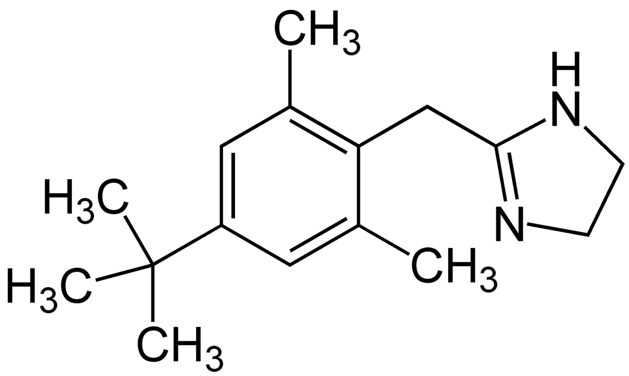 Dit is de structuurformule van xylometazoline.