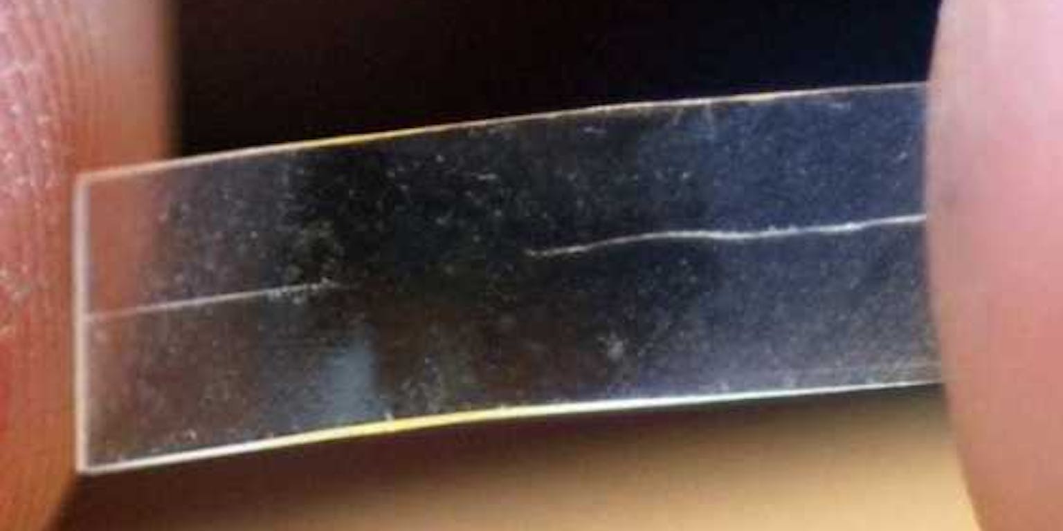 Een foto van zelfhelend polymeer.