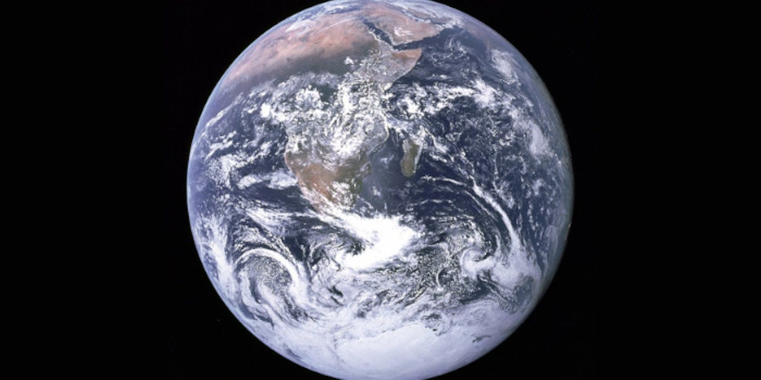 close-up van een deel van een wereldbol