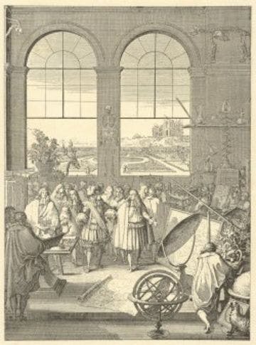 Tekening van de academie Royale