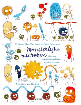 De omslag van het boek monsterlijke microben.