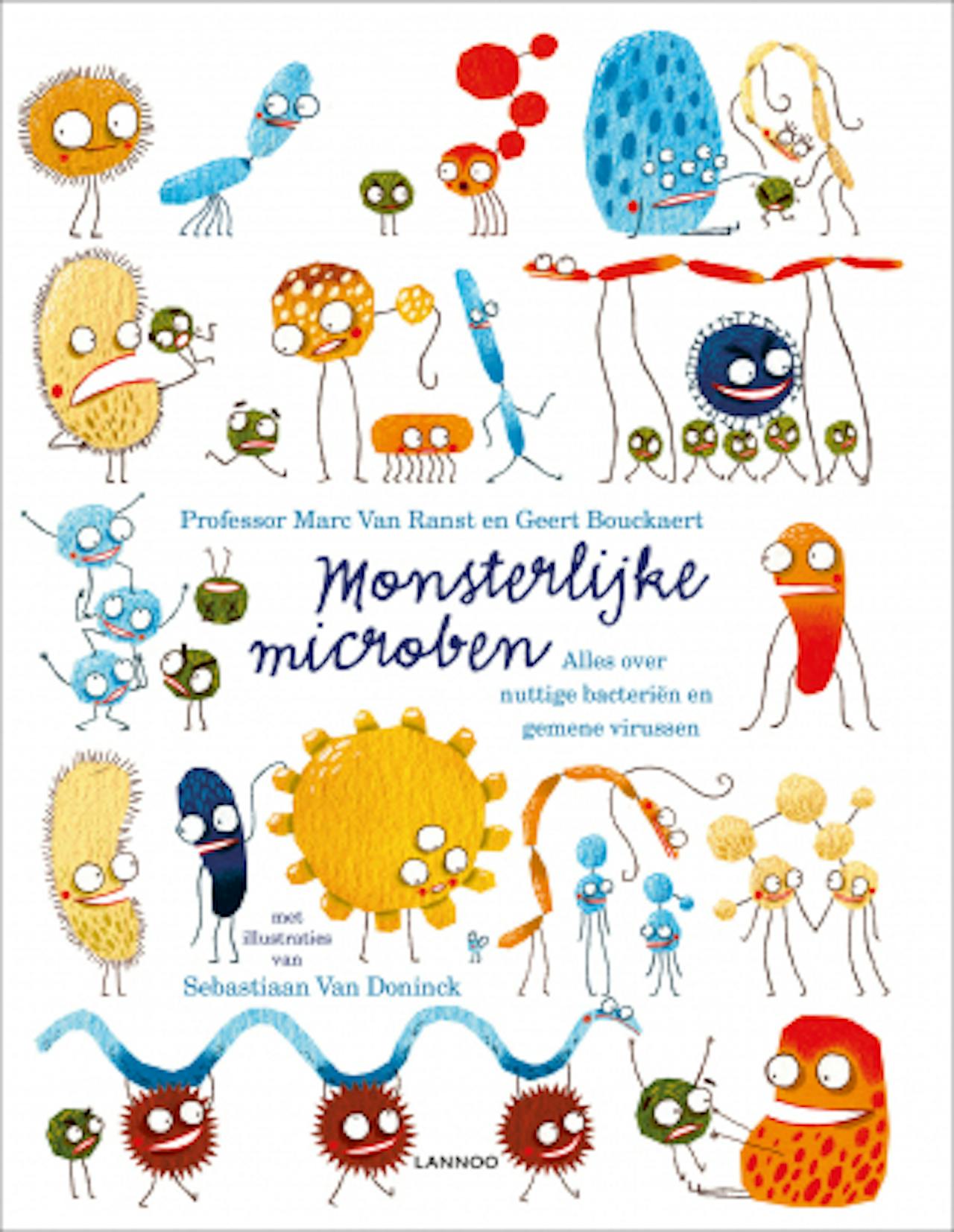 De omslag van het boek monsterlijke microben.