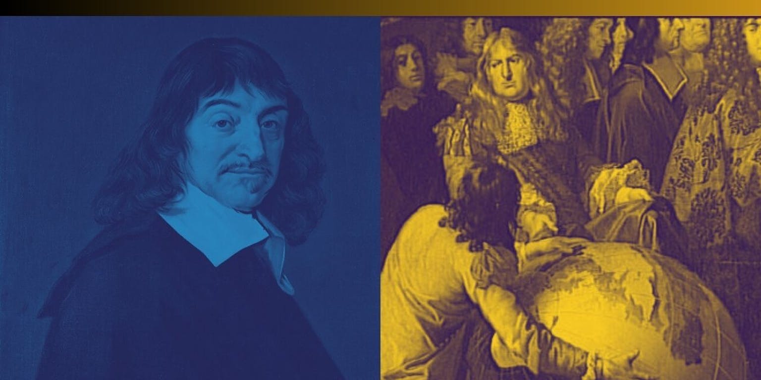 Descartes links, Roberval rechts